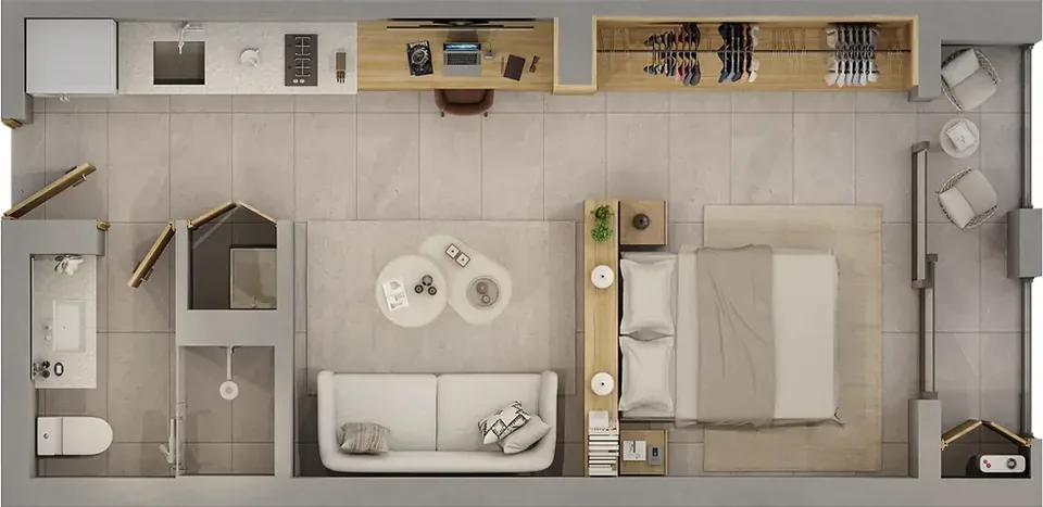 Plano interior del modelo Nomad